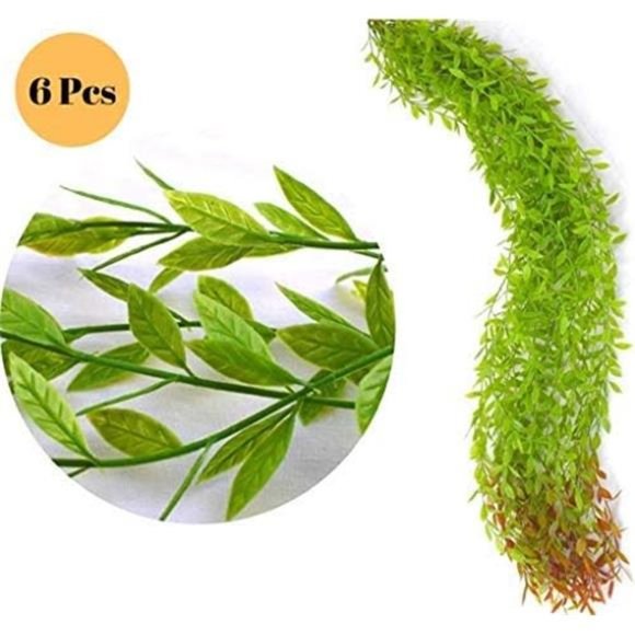 Walnut Home Hanging Leaves 6Pcs Vine Garland Eucalyptus Garland Artificial Vines - Picture 3 of 5